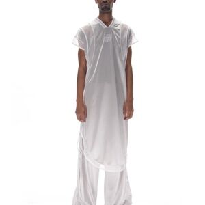 Telfar Sleeveless Tall Jersey - Silver/White Size 2XL